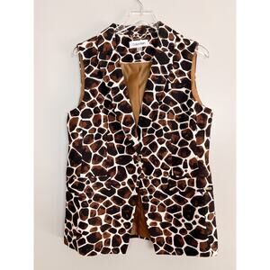 Calvin Klein Giraffe Print Vest - Brown and White